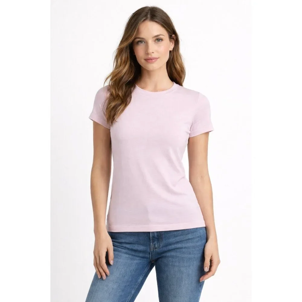 L’AGENCE Lilac Snow Cory Tee Shirt Medium New With Tags - Picture 5 of 13